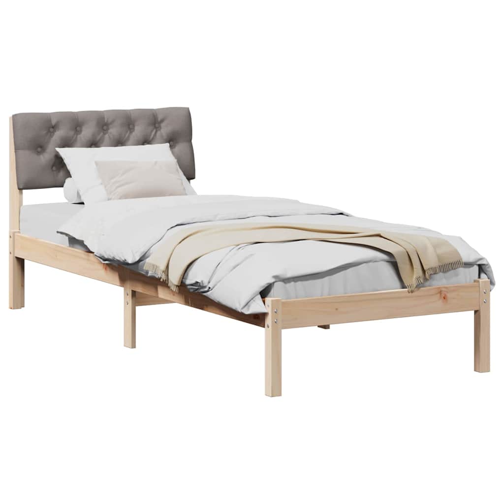 Sengestel Brun og taupe 80 x 200 cm Massivt fyrretræ