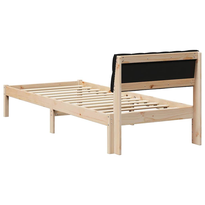 Sengestel Brun og sort 75 x 190 cm Massivt fyrretræ