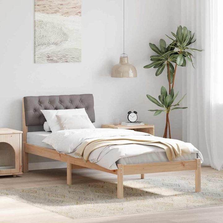 Sengestel Brun og taupe 75 x 190 cm Massivt fyrretræ