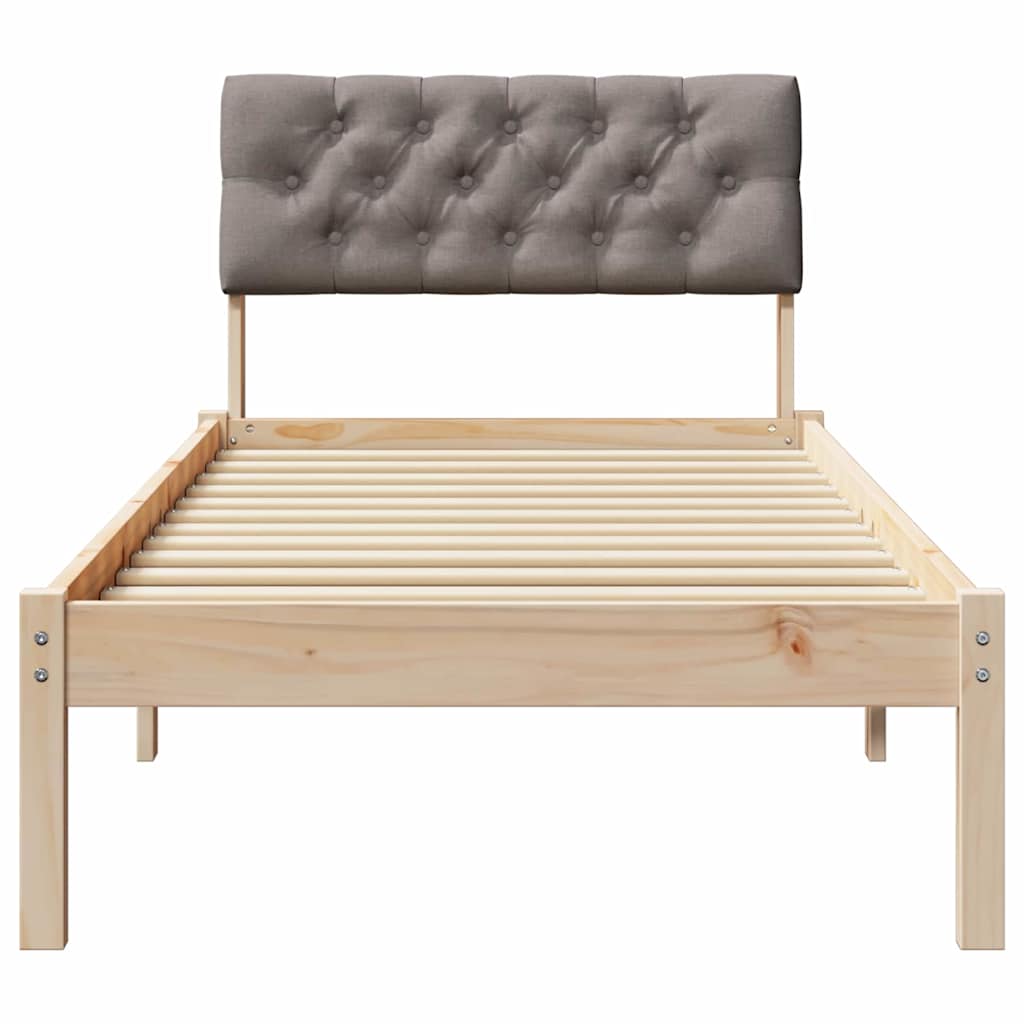 Sengestel Brun og taupe 75 x 190 cm Massivt fyrretræ