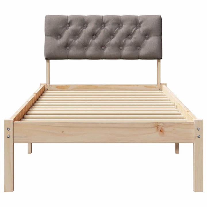 Sengestel Brun og taupe 75 x 190 cm Massivt fyrretræ