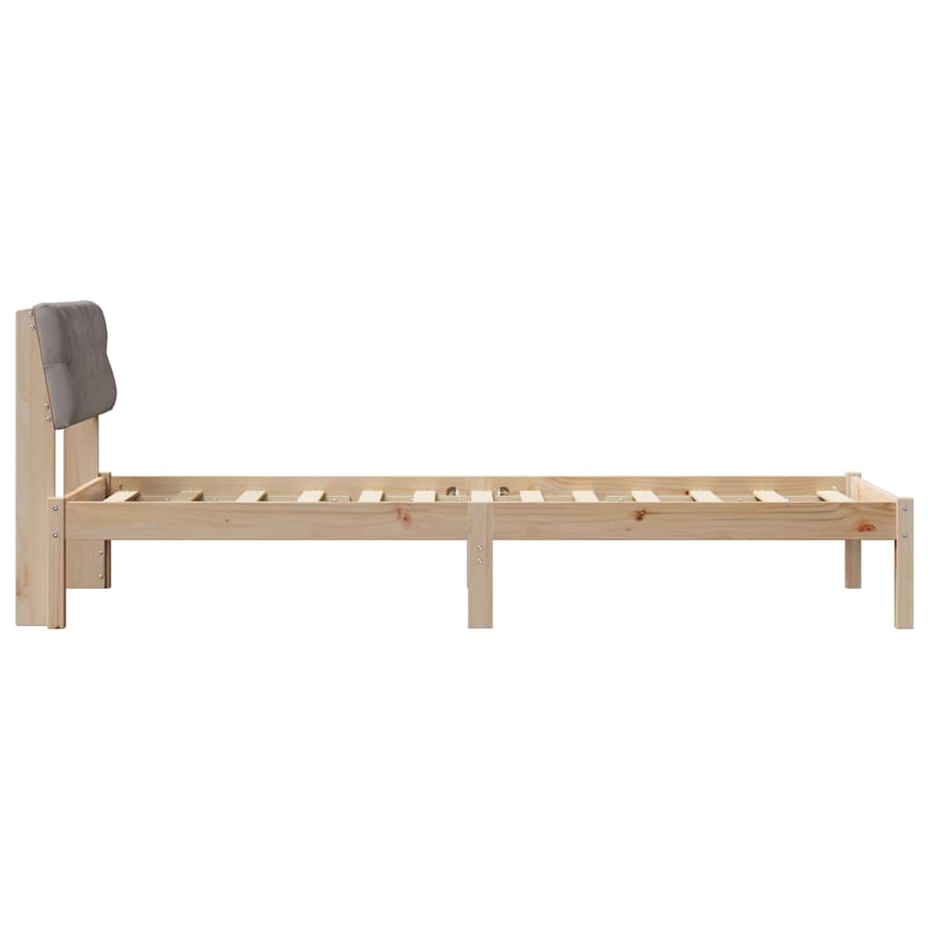 Sengestel Brun og taupe 75 x 190 cm Massivt fyrretræ