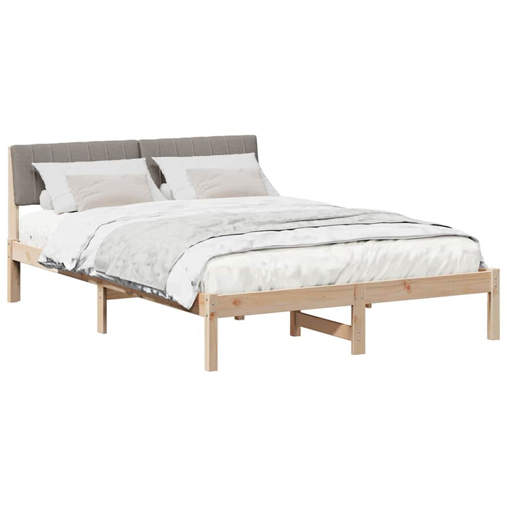 Sengestel Brun og taupe 135 x 190 cm Massivt fyrretræ