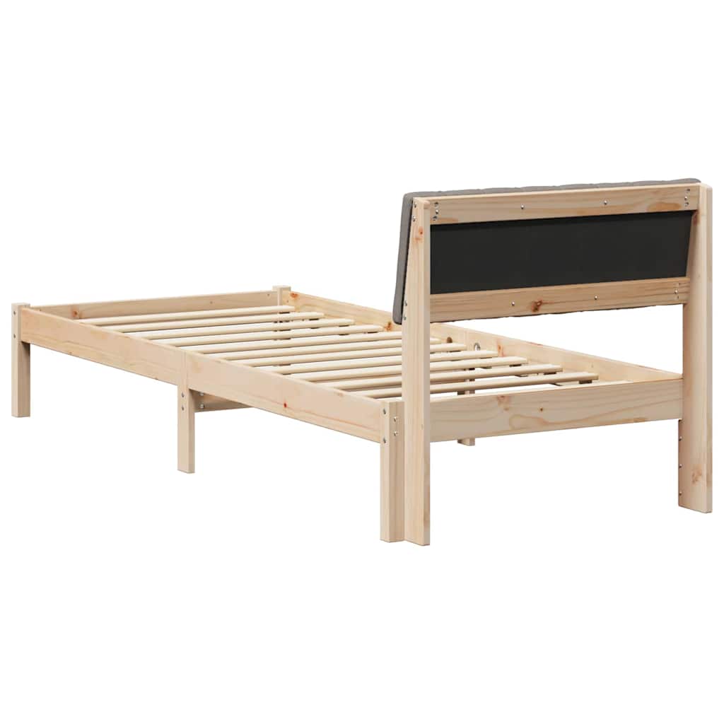 Sengestel Brun og taupe 75 x 190 cm Massivt fyrretræ