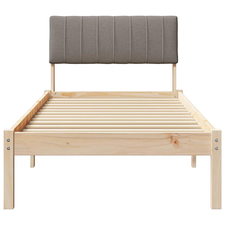 Sengestel Brun og taupe 75 x 190 cm Massivt fyrretræ