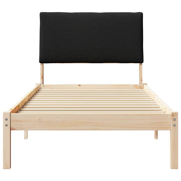 Sengestel Brun og sort 100 x 200 cm Massivt fyrretræ