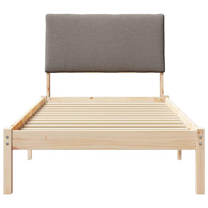Sengestel Brun og taupe 100 x 200 cm Massivt fyrretræ
