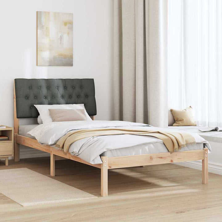 Sengestel med Polstret Hovedgavl Brun 100 x 200 cm