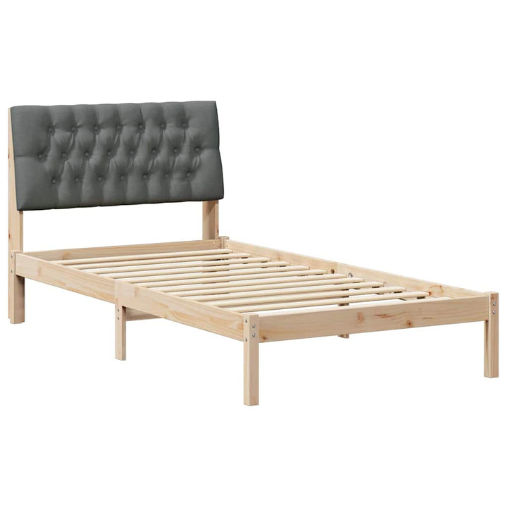 Sengestel med Polstret Hovedgavl Brun 100 x 200 cm