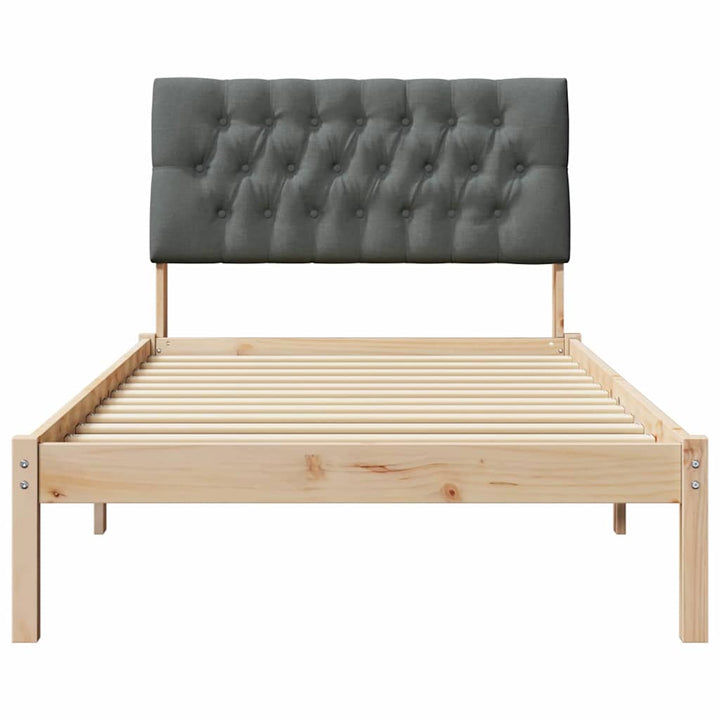 Sengestel med Polstret Hovedgavl Brun 100 x 200 cm