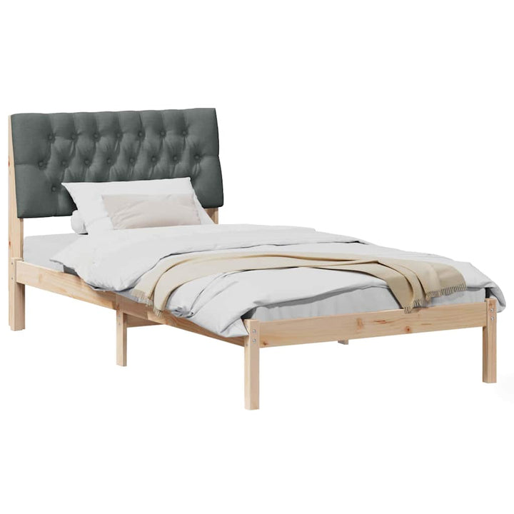 Sengestel med Polstret Hovedgavl Brun 100 x 200 cm