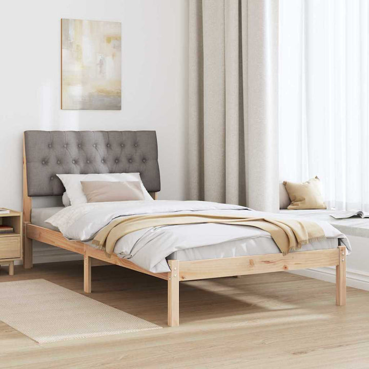 Sengestel med Polstret Hovedgavl Brun 100 x 200 cm
