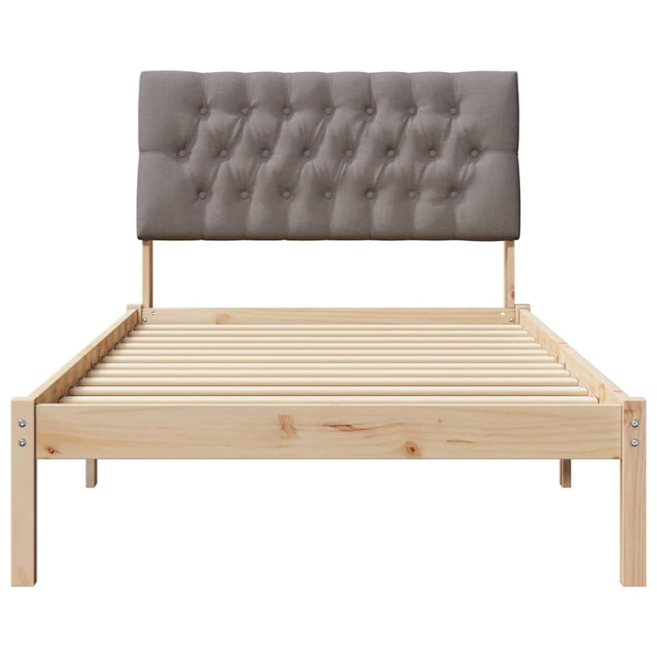 Sengestel med Polstret Hovedgavl Brun 100 x 200 cm