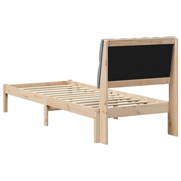 Sengestel med Polstret Hovedgavl Brun 75 x 190 cm