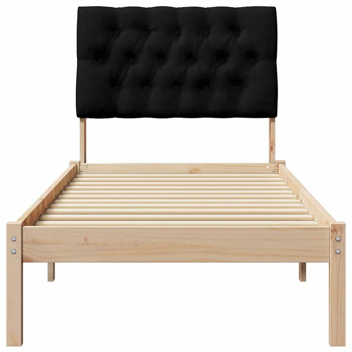 Sengestel med Polstret Hovedgavl Brun 75 x 190 cm
