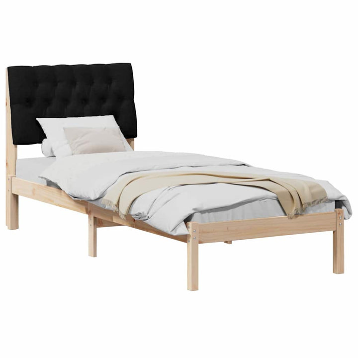 Sengestel med Polstret Hovedgavl Brun 75 x 190 cm