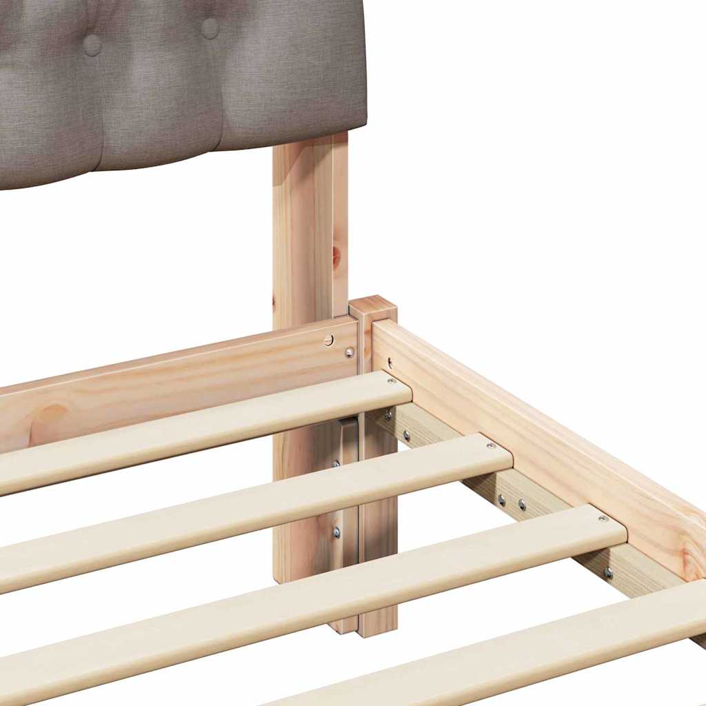Sengestel med Polstret Hovedgavl Brun 75 x 190 cm