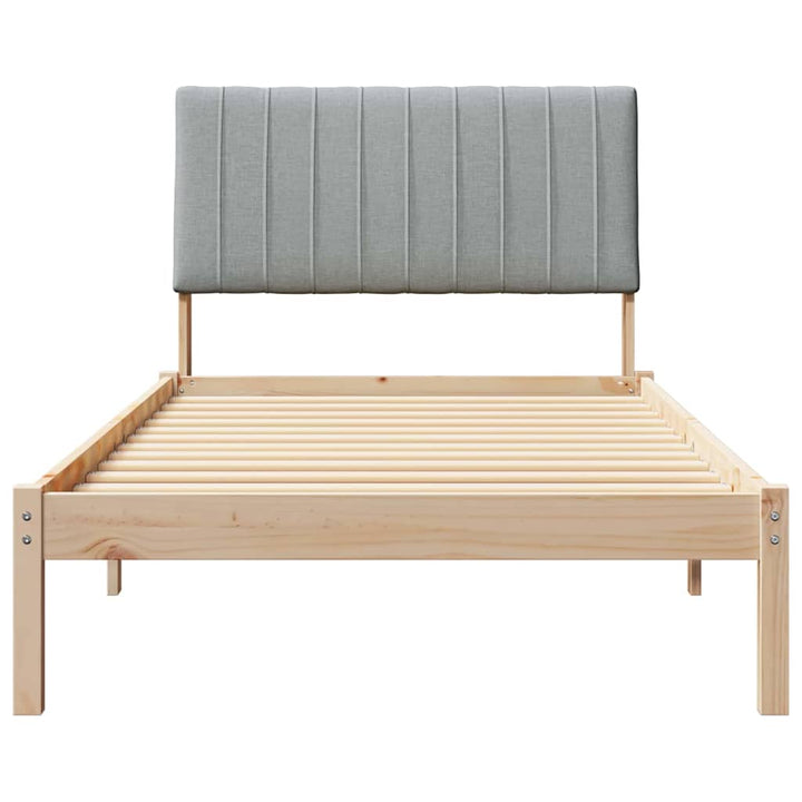 Sengestel med hovedgærde Brun 100 x 200 cm Massiv fyrretræ