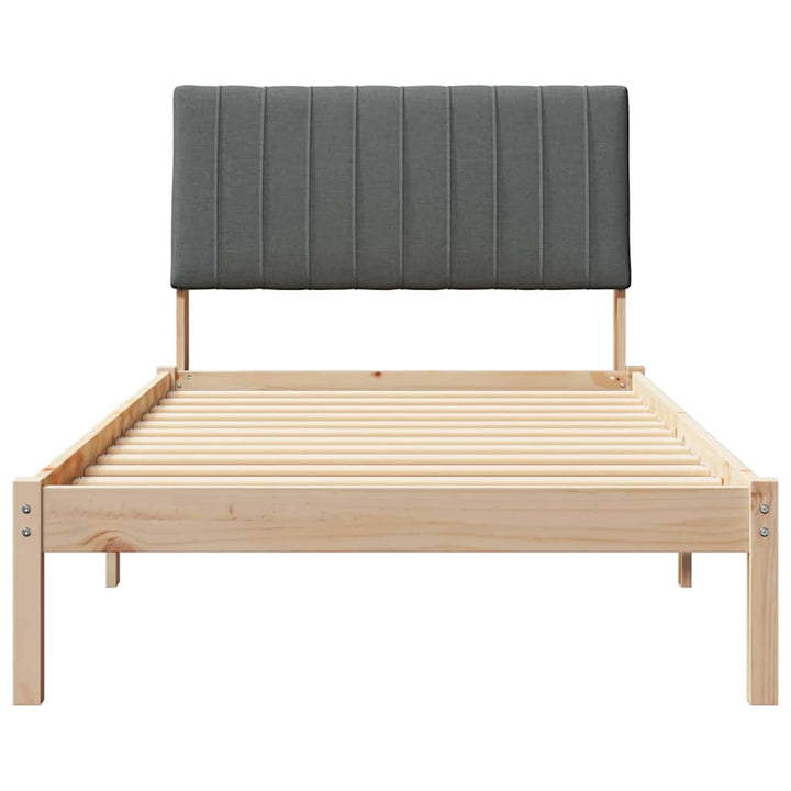 Sengestel med hovedgærde Brun 100 x 200 cm Massiv fyrretræ