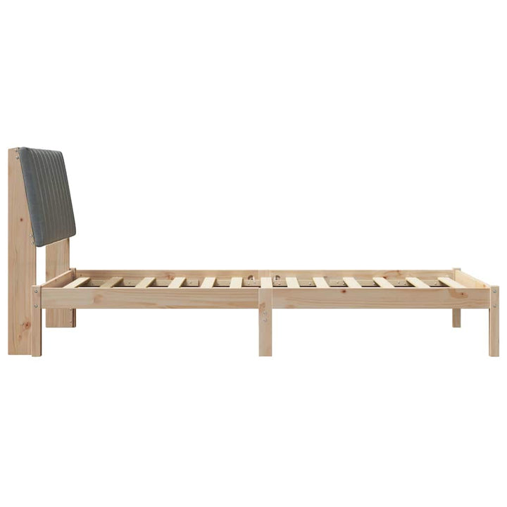 Sengestel med hovedgærde Brun 100 x 200 cm Massiv fyrretræ