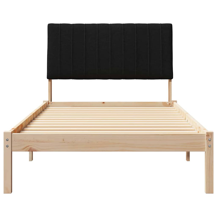 Sengestel med hovedgærde Brun 100 x 200 cm Massiv fyrretræ