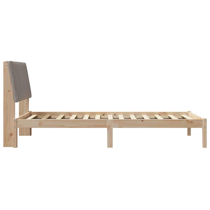 Sengestel med hovedgærde Brun 100 x 200 cm Massiv fyrretræ