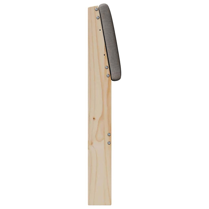 Polstret sengegavl Gråbrun 180 cm Massiv fyrretræ