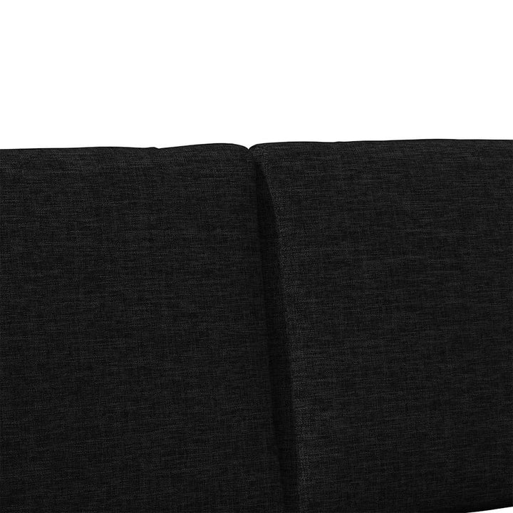 Polstret sengegavl Sort 140 cm Massiv fyrretræ