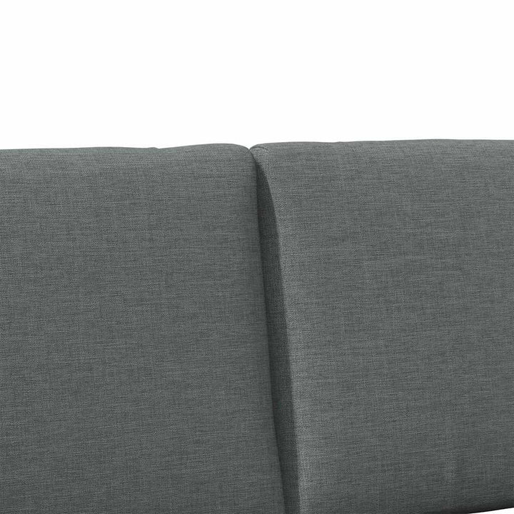 Polstret sengegavl Mørkegrå 120 cm Massiv fyrretræ