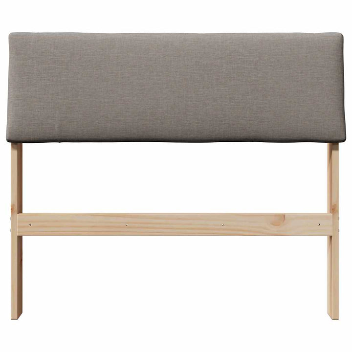 Polstret sengegavl Gråbrun 100 cm Massiv fyrretræ