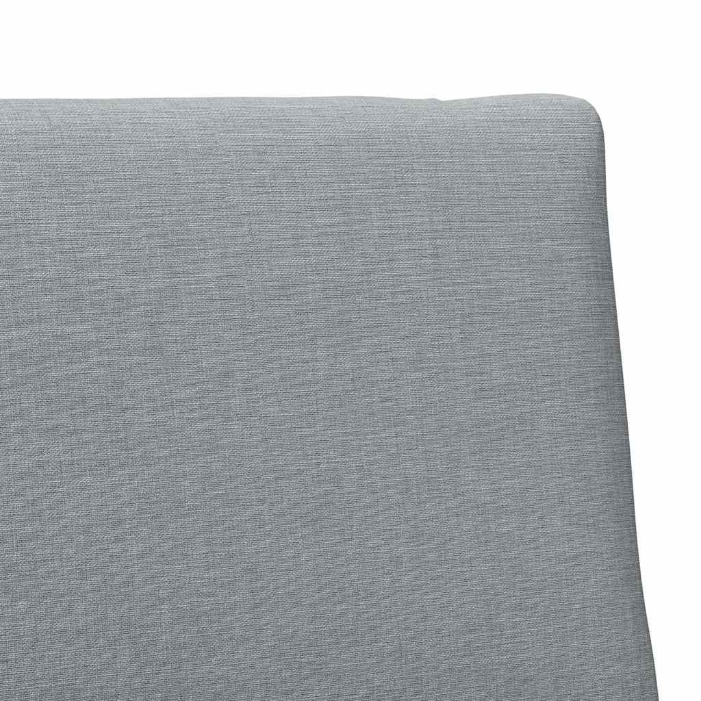 Polstret sengegavl Lysegrå 90 cm Massiv fyrretræ