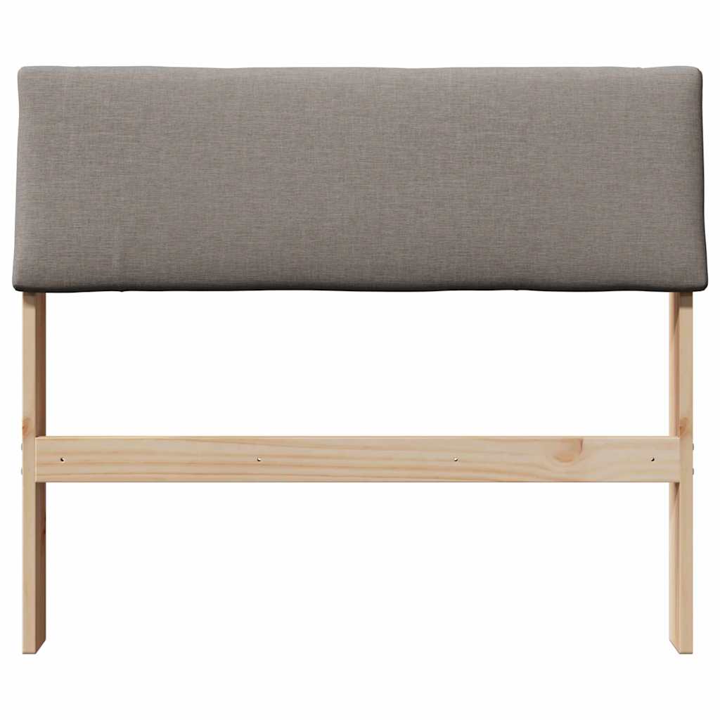 Polstret sengegavl Gråbrun 90 cm Massiv fyrretræ
