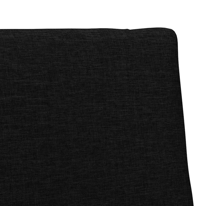 Polstret sengegavl Sort 80 cm Massiv fyrretræ