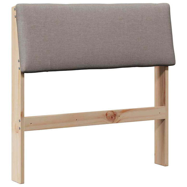 Polstret sengegavl Gråbrun 80 cm Massiv fyrretræ