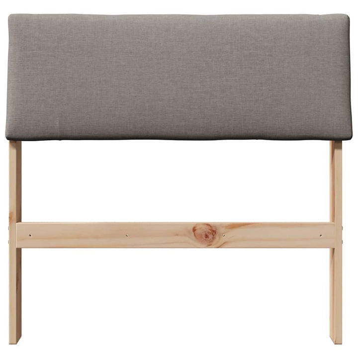 Polstret sengegavl Gråbrun 80 cm Massiv fyrretræ