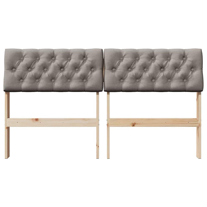 Polstret sengegavl Gråbrun 160 cm Massiv fyrretræ