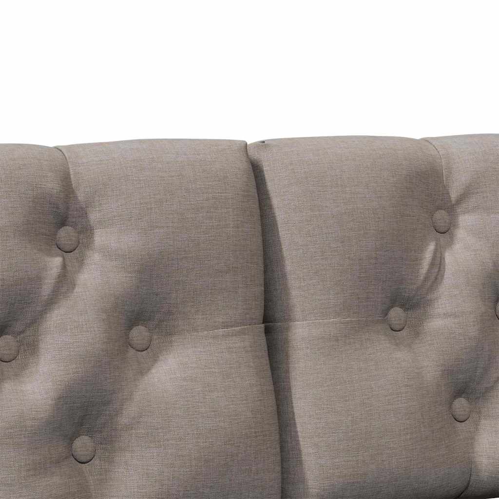 Polstret sengegavl Gråbrun 120 cm Massiv fyrretræ