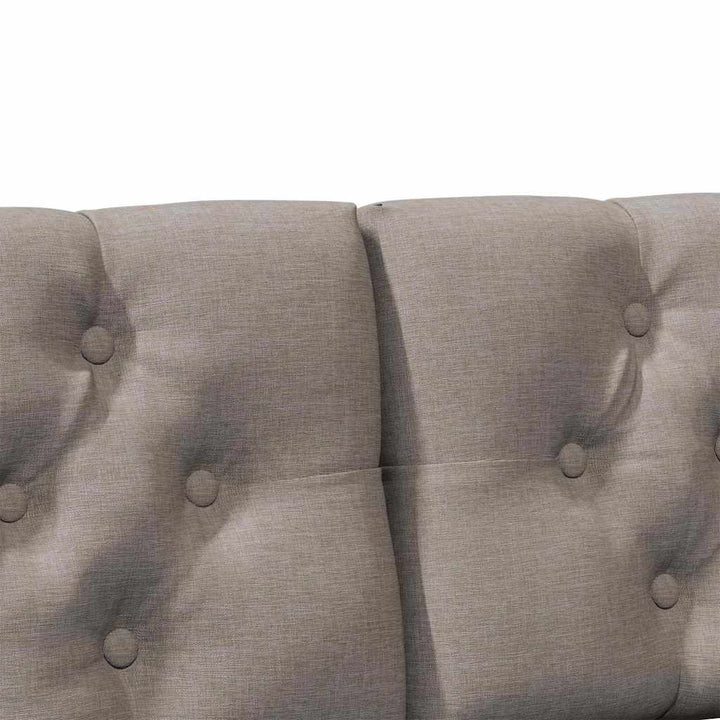 Polstret sengegavl Gråbrun 120 cm Massiv fyrretræ
