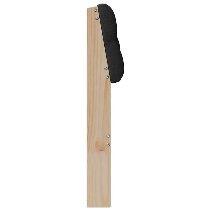 Polstret sengegavl Sort 80 cm Massiv fyrretræ