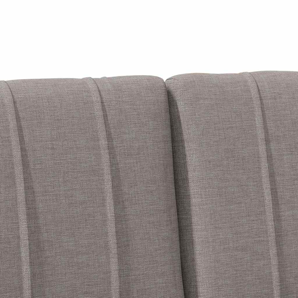 Polstret sengegavl Gråbrun 135 cm Massiv fyrretræ