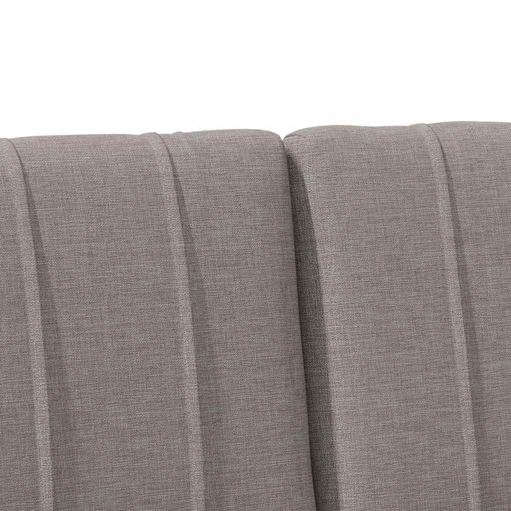 Polstret sengegavl Gråbrun 135 cm Massiv fyrretræ