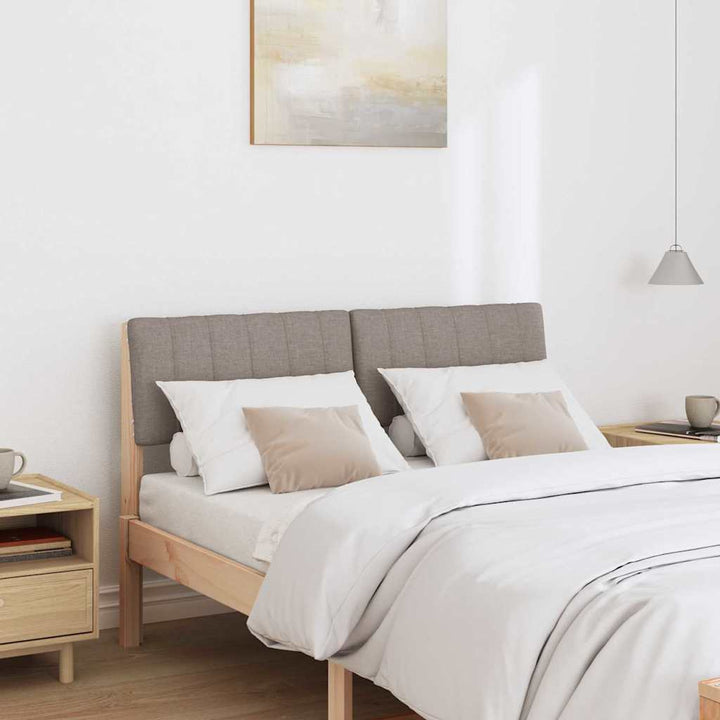 Polstret sengegavl Gråbrun 120 cm Massiv fyrretræ