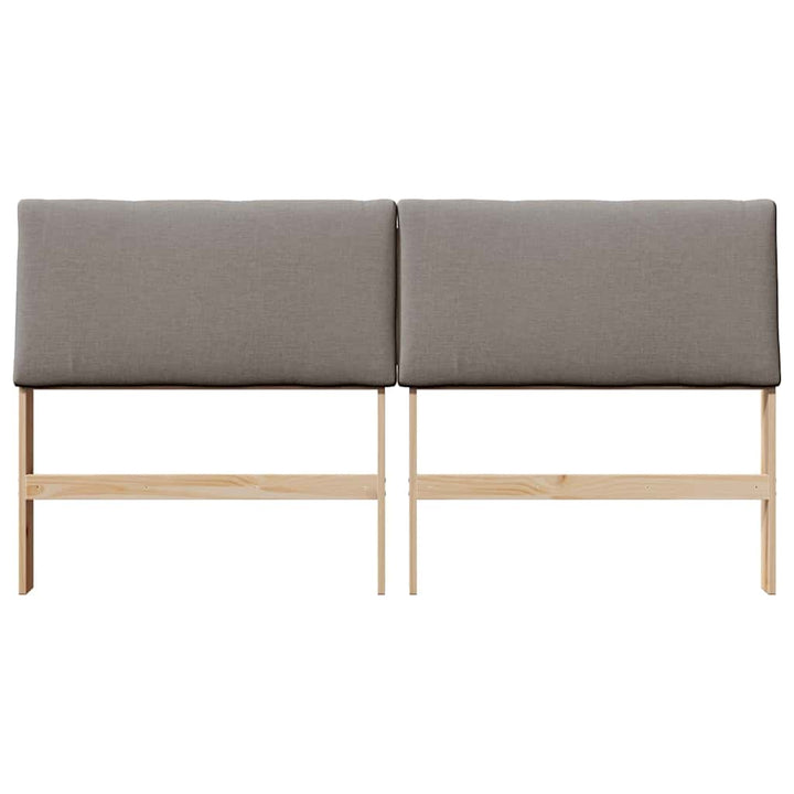 Polstret sengegavl Gråbrun 180 cm Massiv fyrretræ