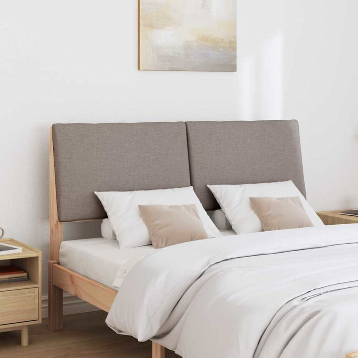 Polstret sengegavl Gråbrun 160 cm Massiv fyrretræ