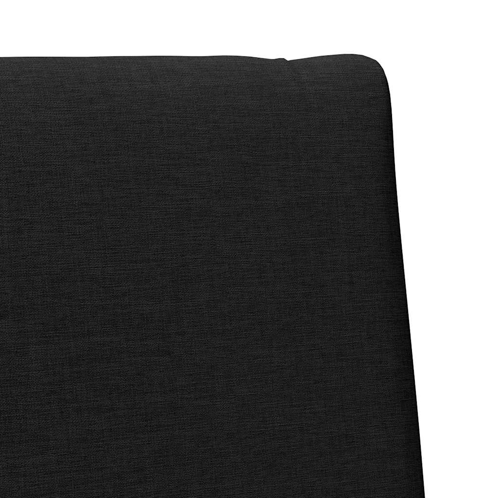 Polstret sengegavl Sort 90 cm Massiv fyrretræ