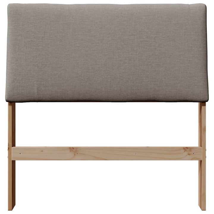 Polstret sengegavl Gråbrun 90 cm Massiv fyrretræ