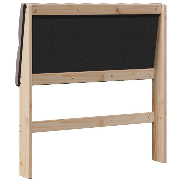 Polstret sengegavl Gråbrun 90 cm Massiv fyrretræ