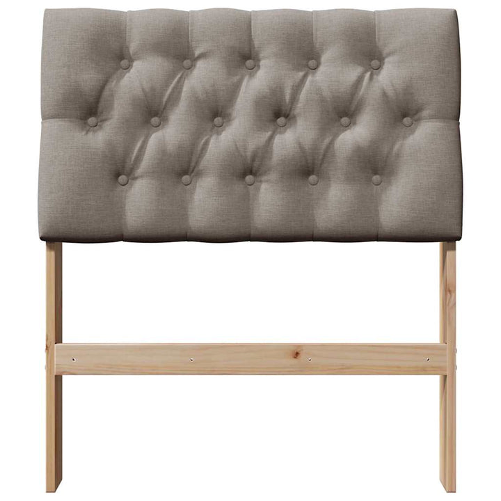 Polstret sengegavl Gråbrun 75 cm Massiv fyrretræ