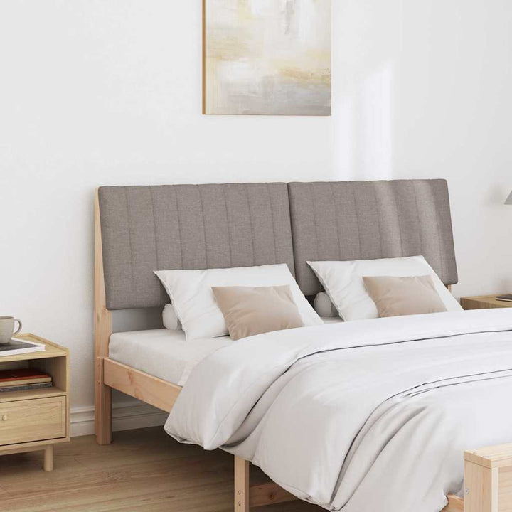 Polstret sengegavl Gråbrun 160 cm Massiv fyrretræ