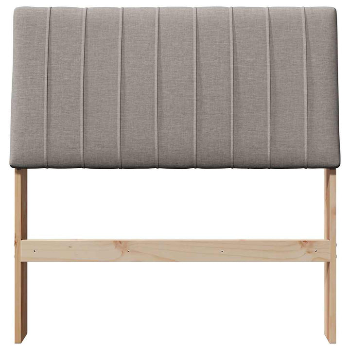 Polstret sengegavl Gråbrun 90 cm Massiv fyrretræ